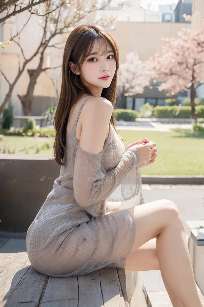 8k,(RAW photo),(best quality), (photo-realistic:1.4),realistic skin texture 1girl,Cute,Double eyelid,bangs,full body,petite,Thin leg,(Slender figure),slim,smile,headgear,earrings,necklace,looking at looking at viewer,face focus,depth of field,club ,(Bust Up Shot:1),Bokeh,,