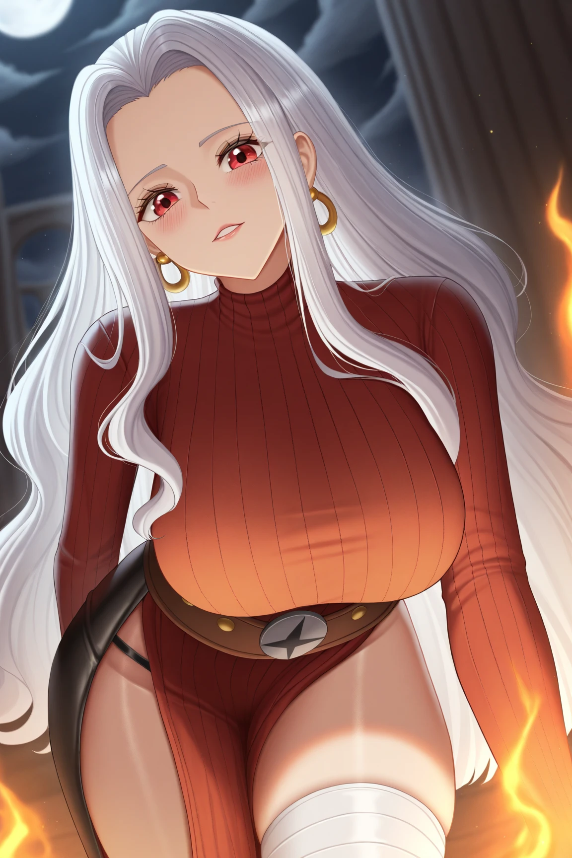 number art、Dark Elves、Jeans，Barefoot，Yuruchara style、Large breasts，Off-the-shoulder attire，nabel，Big breasts Thin waist，cleavage，Raised sexy，Be red in the face