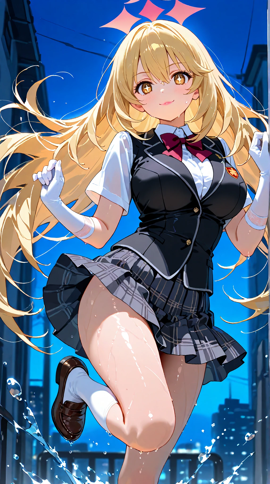 (masterpiece), (highest quality), Super detailed, perfect face, perfect body, 1 girl, beautiful girl,smile、clear、 ballerina、leotard、ballet dress、skirt、panniers、stand,sexy, white pantyhose、Spotlight、stage、dance ballet