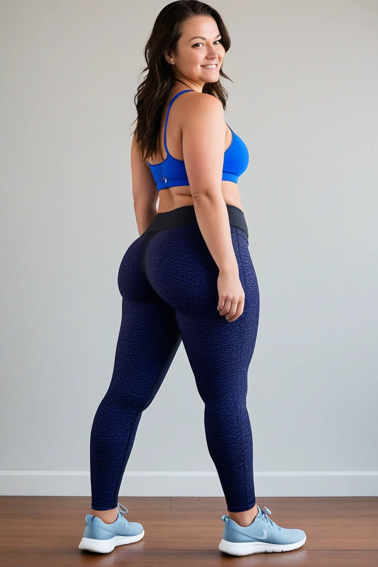 big ass beautiful woman with big breast and blue yoga pants