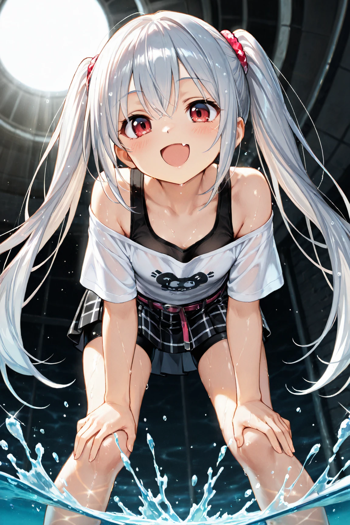 mastepiece,girl,cute,low length,Long Hair,Shorts,chest,Ecchi,Bending down