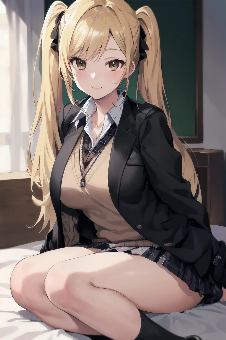 8k, A masterpiece of softcore pornography shot by Kishin Shinoyama, Bast quality,big, RAW Photos, (Ultra-thin contour lines), (1 girl), anime girl, Highlight Eye, Shiny hair, Professional Lighting, (Glowing Skin: 1.2), shiny big, ((Highest quality)), Sharp focus: 1.2, Highly detailed face and skin texture, fine grain, Perfect Face, Perfect body, Blur Art, CG, background, milk, in front (16 years old, Cool and beautiful girl face), wear ((School uniform)), thigh), blush, (Porn Cosplayer), (Camel Toe, White panties), Gravure idol style panty flashing, She pulled up her skirt to avoid the heat...、I sat on the desk with my knees raised....。., My favorite girl, Browsing Caution, Focus on the crotch