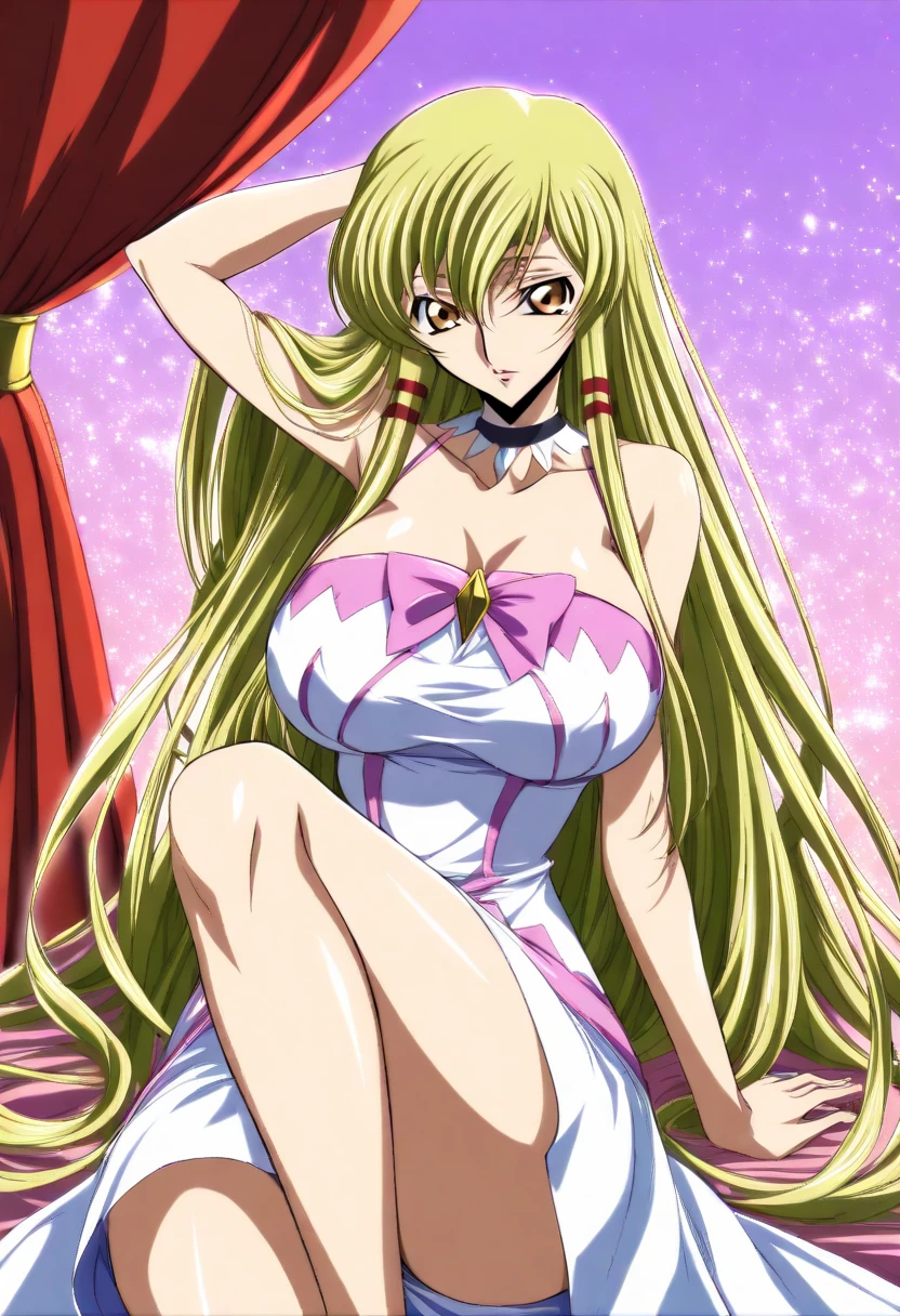 Naked woman with long blonde hair, fascinating anime girl, ecchi anime style, anime goddess, blonde anime girl with long hair, ecchi, Beautiful seductive animated , best anime girl, High School D XD, | Fine-detailed animation, devil anime girl, SFW version, lewd, Beautiful seductive anime woman, rei hiroemiddle breast, knees_apart_feet, arms behind head, spread legs, groin, empty_eyes, dead_eyes, NTRGAO, devilish smile, kneeling down, bowlegged pose, straight-on, squatting, arms_up