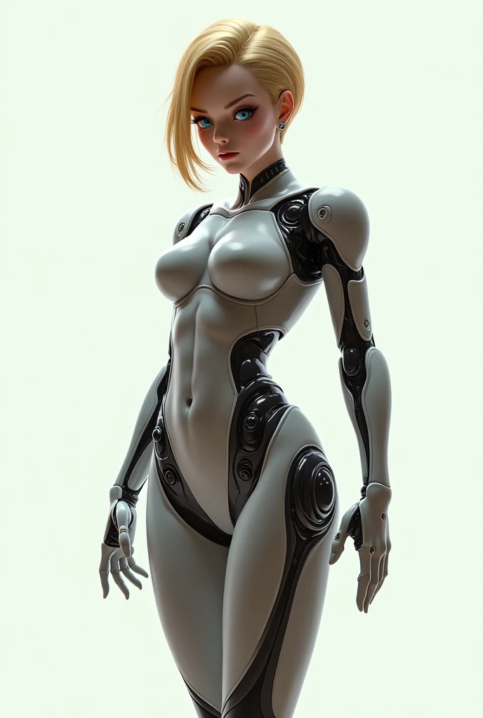 1 girl, thin body, dynamic poses, (accurate medium breasts:1.2), ultra-detailed, (viewer facing:1.2), (bright sunny day:1.2), (Intricate body details:1.3),(best quality:1.2), (Ultra Highres:1.1), carefully drawn hands, highly detailed face and eyes, (short dark blue hair:1.3), short bobcut, (huge ahoge:1.3), (glasses:1.3), (big yellow eyes:1.2), (sexy gynoid girl:1.2), (partially nude:1.2), full body shot, standing, front view, (futuristic library), bookshelfs, books, blury background, (transparent skin:1.2), internal glow from skin, mechanical parts of the robot are visible through the skin, doll joints, refphotofront
