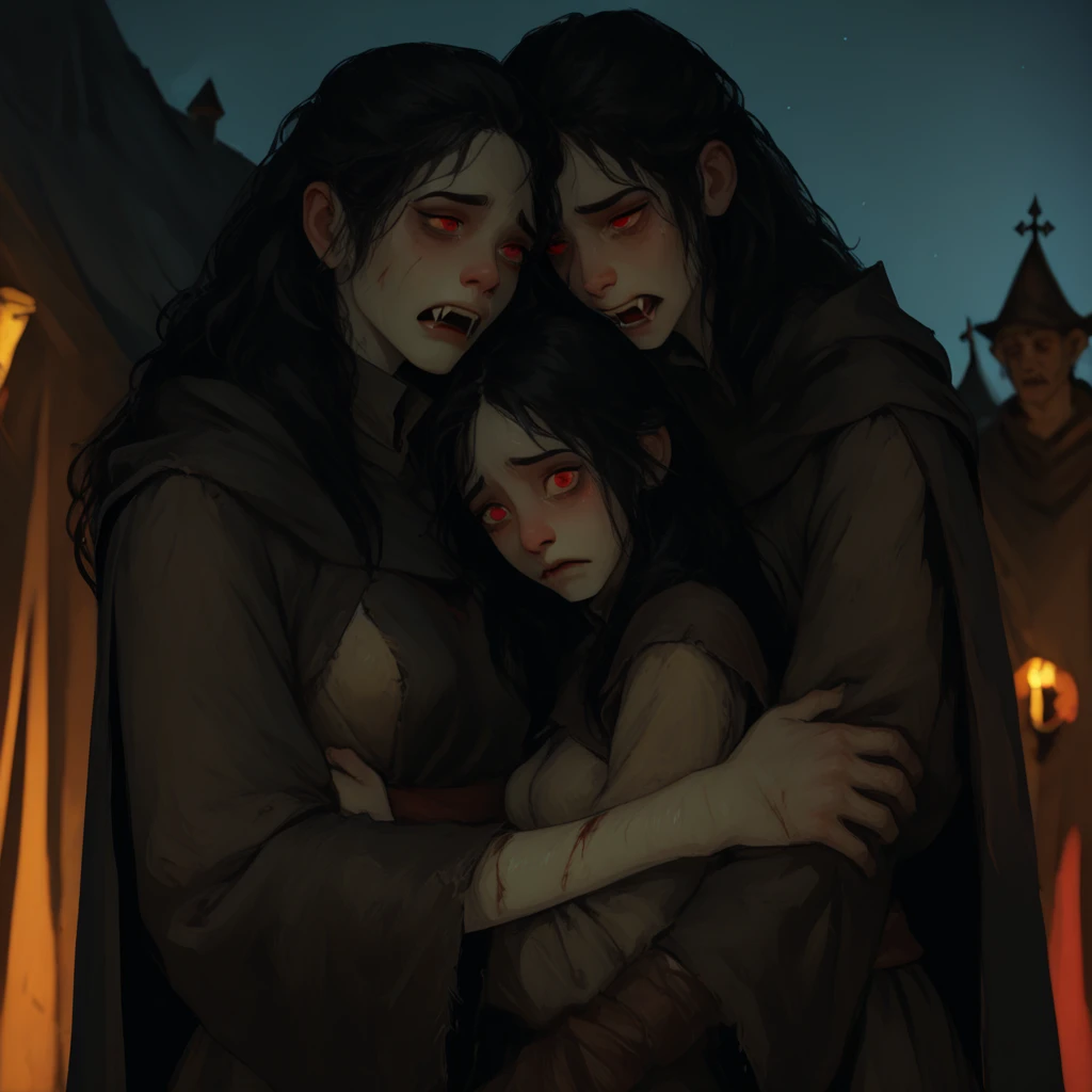 work of art:1.2, best qualityer, ultra detaild, three women in black robes stand in a foggy area, inspired by Anna Füssli, by Anna Füssli, inspired by Katia Chausheva, woman in black robes, lots of Merlot, por Irakli Nadar, Triad of Muses, The Three Destinations, Bill Henson •, by Katia Chausheva, Direction: Béla Nagy Abodi