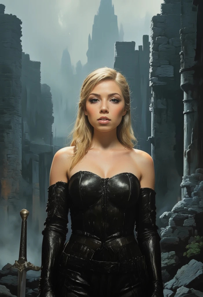 (masterpiece), cartoon, best quality，(photo_(medium):1.0), by Antonio J. Manzanedo, by Jeremy Lipking, lightning, in a surreal landscape, painting style with watercolor, Brushstrokes, black  eyes,colorful，vibrant colors,1 ultra hot gorgeous European woman. Blonde hair.