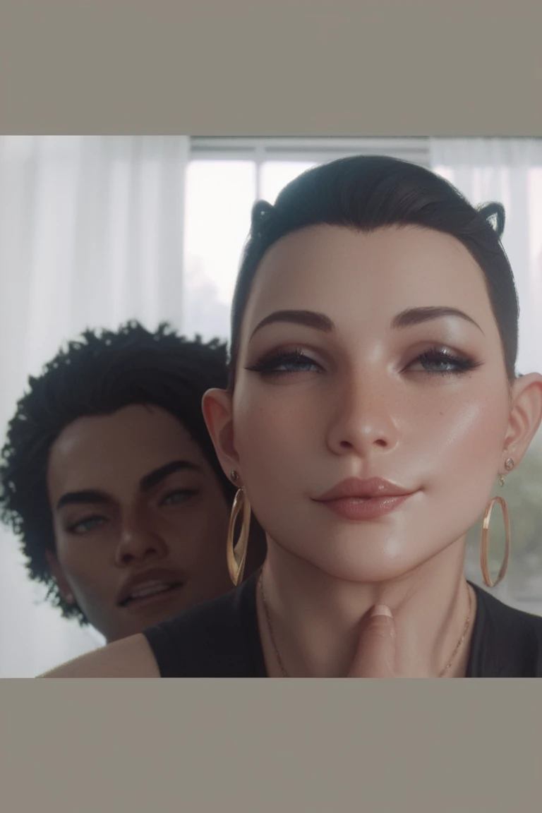 2heads, male, short hair