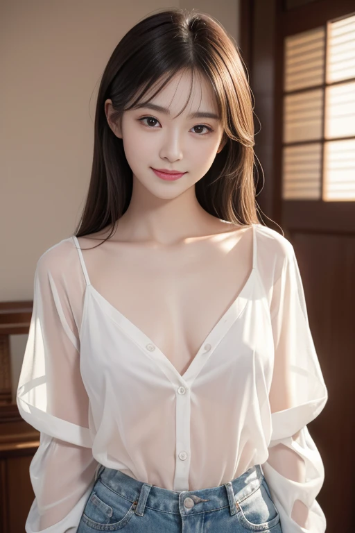 raw photo, 1girl, medium breast, light smile, detailed skin, simple background, spread legs, nipple, pussy, nipples, cute face, beautiful face, missionary pose, ((1boy)), penis, missionary, vaginal, full body, constricted waist, spread pussy, opened clothes, intricate detailed, high quality1girl, nude, (shiny skin), room, perfect anatomy, bed sheet, bed, torso grab, sex, shy, collared blouse, White blouse, pov, bokeh, depth of field, photorealistic, masterpiece, best quality, anatomically correct, super detail, textured skin, highres, accurate