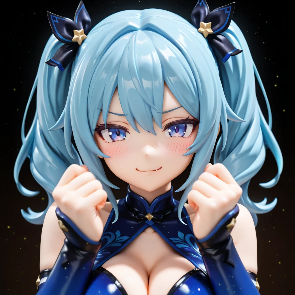 one girl, Aqua Konosuba,armor, Castle in the background