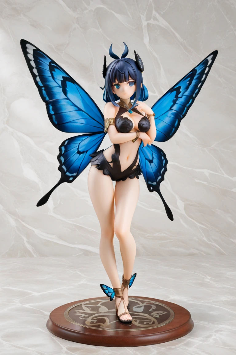 fairy butterfly wings, big breasts, sexy pose, micro lace lingerie