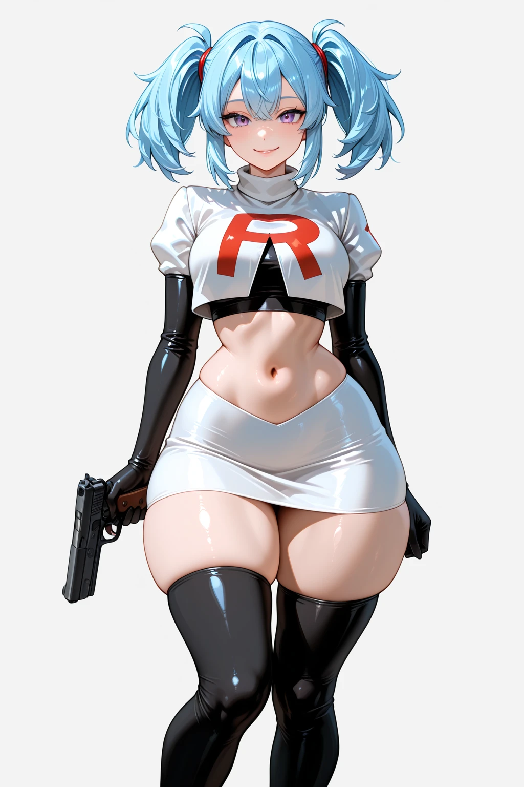 ayanami rei,Rei Ayanami(ayanami rei),ayanami rei,Ayanami Zero,High- sharpness, high high quality, Detailed face, detailed body render,fat hips, Be red in the face, Thick thighs and thin calves,Huge ass,Bigchest,perspired,Feminine abs,a matural female --auto