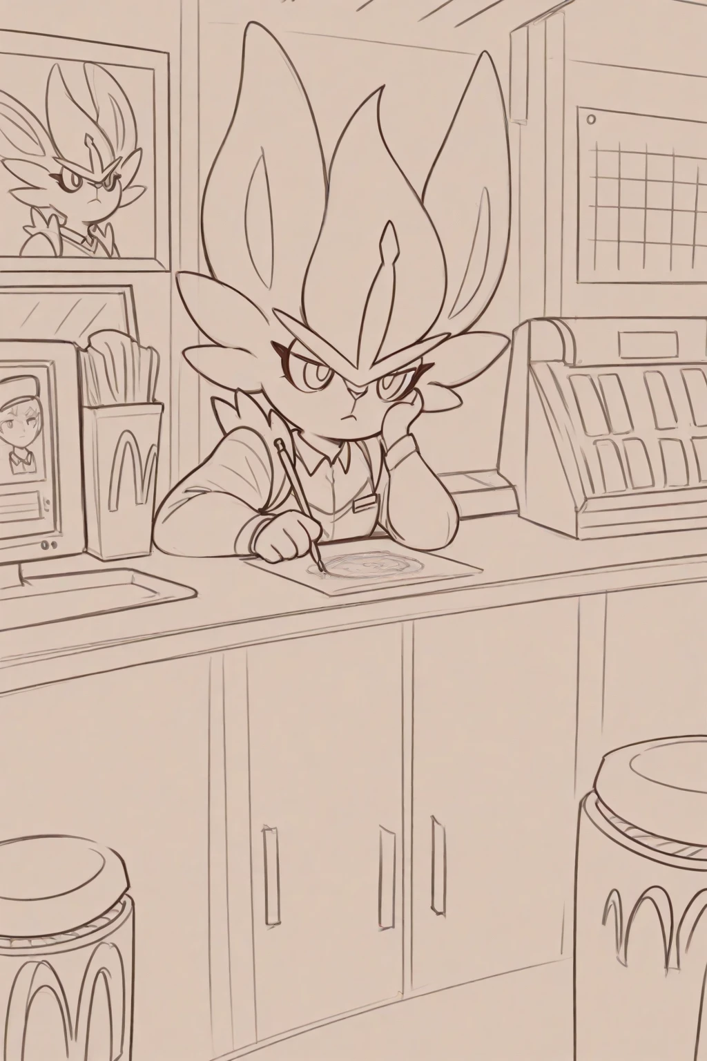 Spike, one boy, one boy only, naked, transforming into Coco Pommel, Spike Equestria Girls, in a office, Spike, cuerpo completo, High resolusion