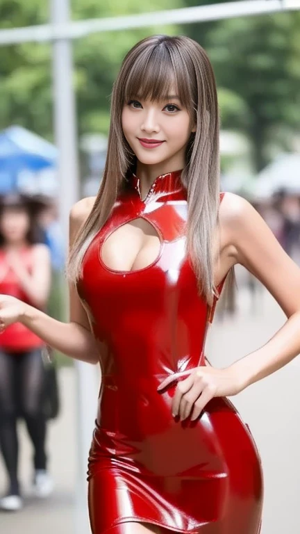 (Tabletop:1.0), (highest quality:1.4), (High resolution:1.2), (Realistic:1.4), (8k, RAW Photos:1.2), (Soft Focus:1.4),(close up:1.1),break,a girl posing and wearing leather pink qipao,Smiling while taking a photo.............................................................,(a girl wearing sticky slimy red qipao:1.4),(smiling:1.2),BREAK,Smooth and tight boots, Clear skin,latex, Translucent body,latex Shiny,Perfect Fingers,(Shiny latex gloves:1.2), gloves that fit their skin,break,BREAK,bob hair,(vermilion hair:1.2),(smile:1.2),glossy Shiny reflective, Makeup,Japanese Goddess, Glowing Skin,Gorgeous Japanese Model,Shiny,Shiny,(reflective latex black boots:1.2),wrinkles,break,Detailed Background,(at the bar:1.1)