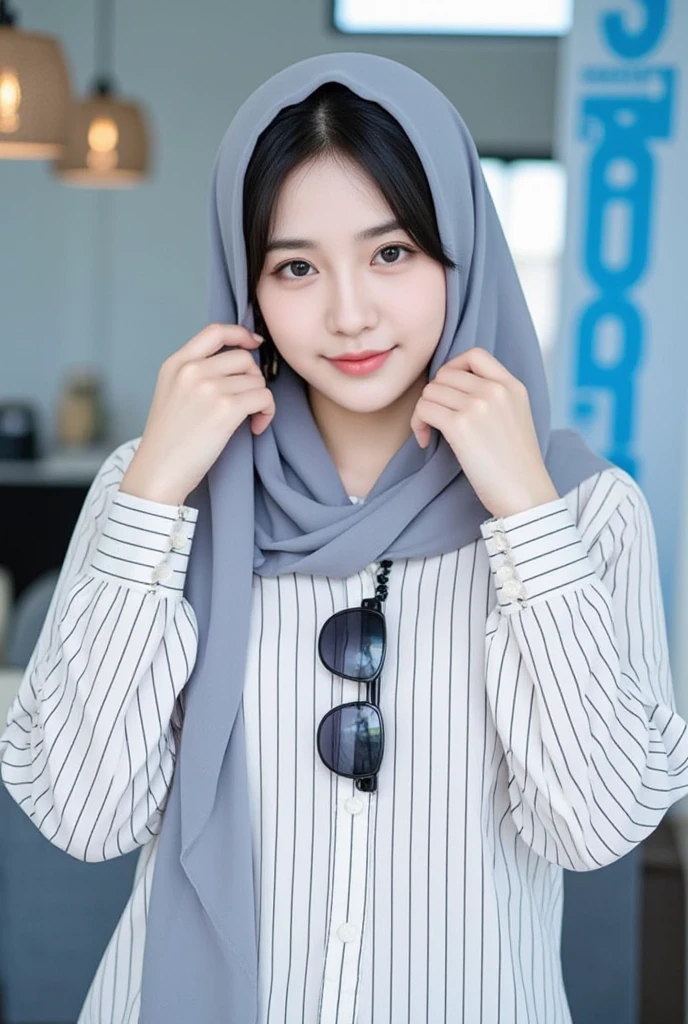 Best quality,masterpiece,ultra high res,(photorealistic:1.4)1girl,Anastasia Kadir 1girl, [Salsabila|Putri|Nabila], hijab, instagram, sma girl, sekolah menengah atas, school girl, hot pants, merapi, indonesia, perfect poses, perfect breast, beautiful poses, seductive, wearing sma clothes, sma clothes
