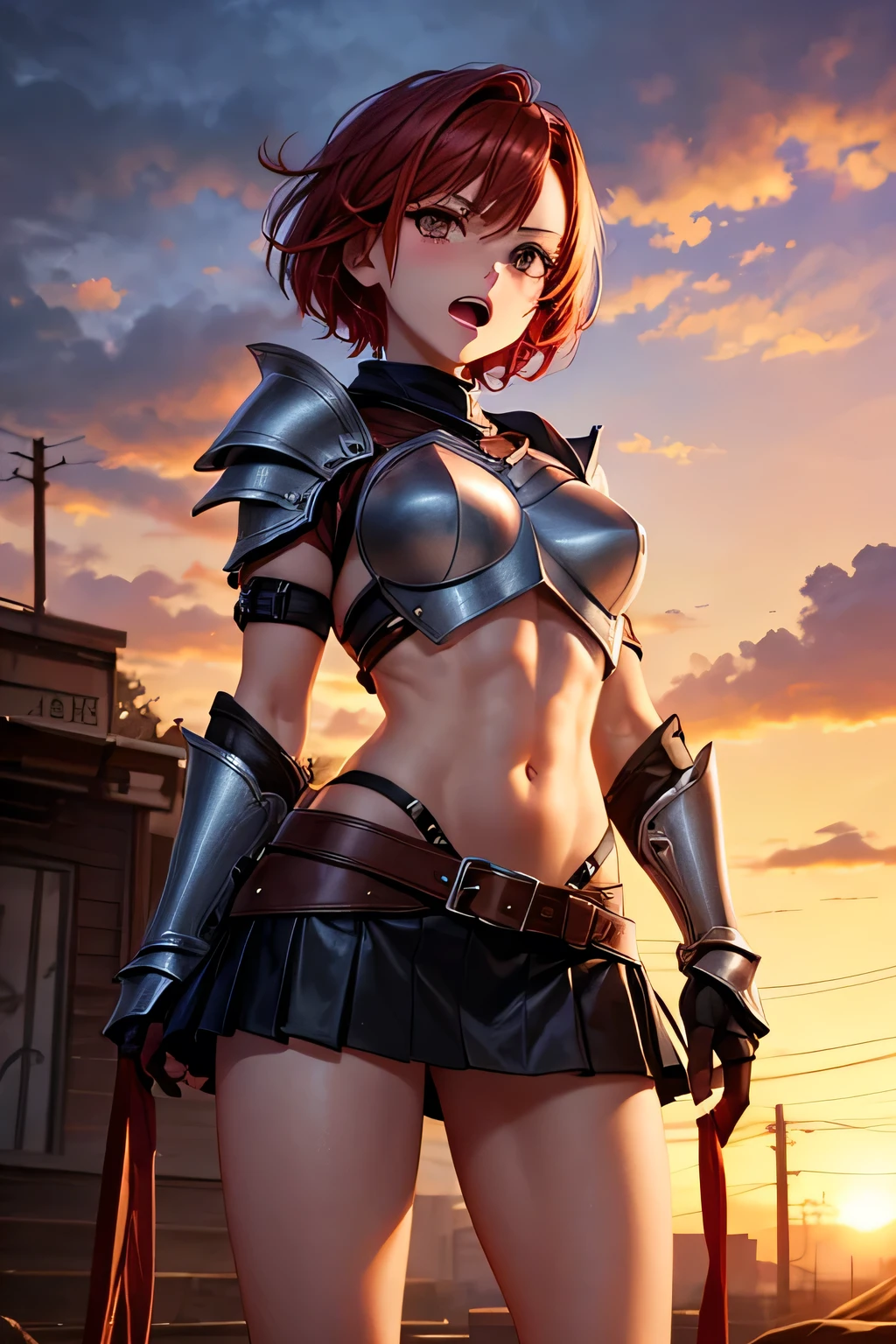 <lora:CREATED_ANIME_ShingekiNoBahamut_nina_v01_5nina_15reg_auto:0.8>nina \(shingeki no bahamut\), adventure outfit, belt, headband, navel, smile, full body, amber_eyes, 64K, f1.2, 800mm, UHD, dynamic lighting, anime screencap