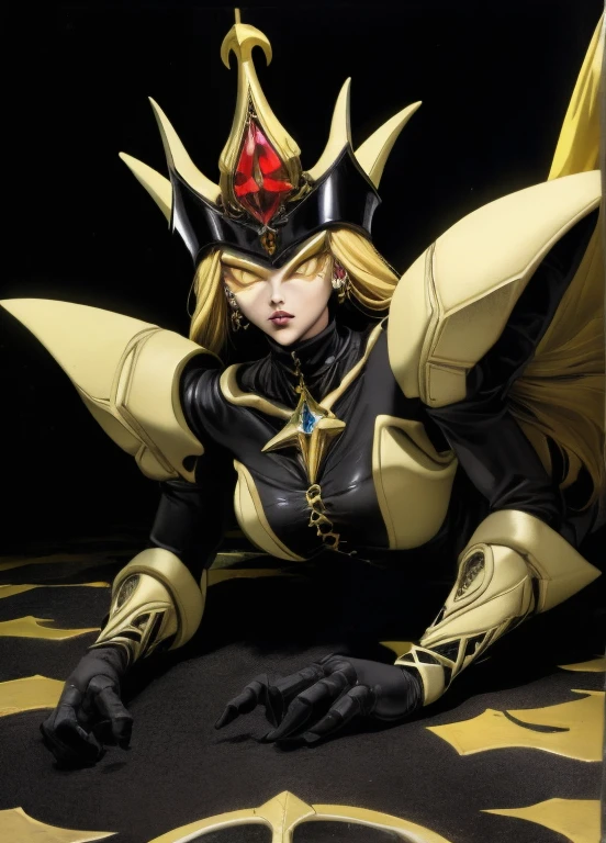 Arad women wear costumes with horns and crowns, a beautiful fantasy empress, Japanese goddess, white horns queen demon, extremely detailed goddess shot, Anime goddess, on her throne, sitting on her throne, Goddess. Extremely high detail, ((a beautiful fantasy empress)), sitting in a gilded throne, Albedo from Overlord, sitting on a golden throne,Wear reflective sunglasses，Wear reflective sunglasses，Wear reflective sunglasses