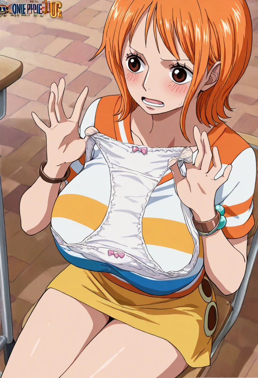 Big chest, chest, whole body,Thighs,Light blush,,looking at the camera, making eye contact, Light blush, valley,Large Breasts, Looking up,licking,To lick and hold between the cleavage nurse,Gloss,Shiny