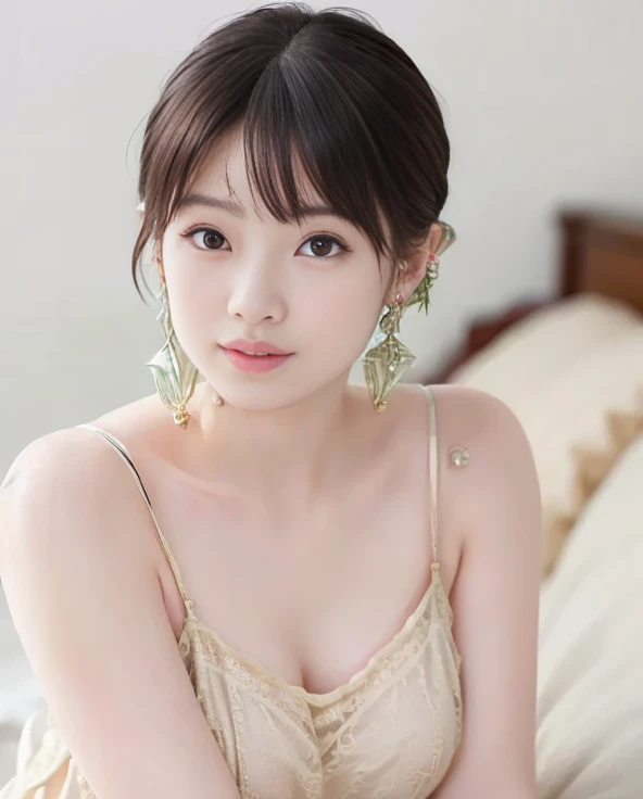 Silver lace swimsuit, (((とてもエレガントでbeautiful, Perfect detail, Very detailed))), whole body, The most detailed girl, Written boundary depth, 美しくdetailedなwhole body, Thin legs, 1 girl, 30 years old, Very short hair, Spiked Hair, Gray and silver hair, beautiful detailed hair, Perfect Face, Expressionless, beautiful, detailed, Deep Eyes, Please open your mouth a little, Delicate arms and hands, Pale skin, Earrings, beautiful and gorgeous necklace, Colorful background, HD background, Blurred Background, とても繊細でbeautiful, masterpiece, (((Highest quality, とてもbeautiful8K CG壁紙))), (((Trendy hairstyles))), (Inside the room,Stylish interior,window),　Shooting from a low angle