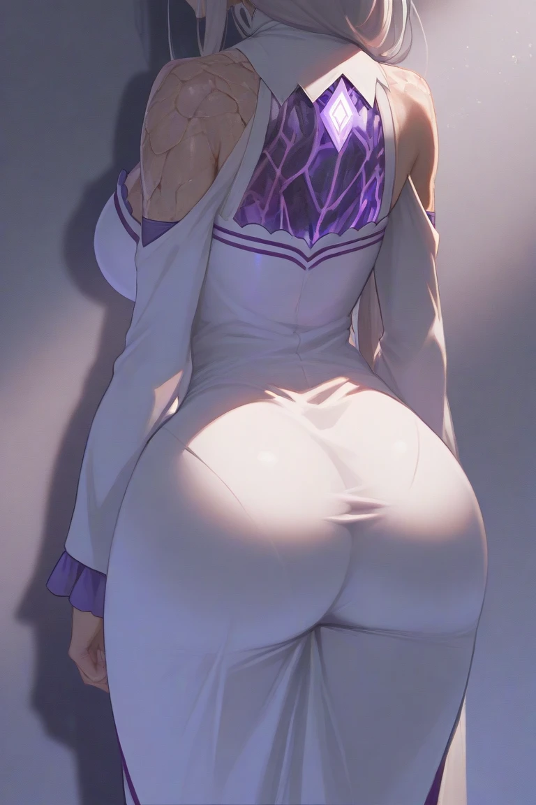 focus on the big ass, BIG ASS ON SCREEN, naked, LEGS OPEN SPLIT work of art, best qualityer, 1 girl, nahida, impacto genshin, White hair, hair green, cute, from behind, hair falling forward, bed-in, blush, breastsout, in this, rug, bare rug, rugboob, bared shoulders, completely naked, Inside the house, lying on bed-in, pillow, shining skin, oil, oily, oiled rug, semen, semen on rug, camera below, focus on the ass, camera facing bunda, legs fully open, very bright, complete package, light in everything, muito focus on the ass, ass half the screen, more focus on the ass, CLOSER, legs fully open