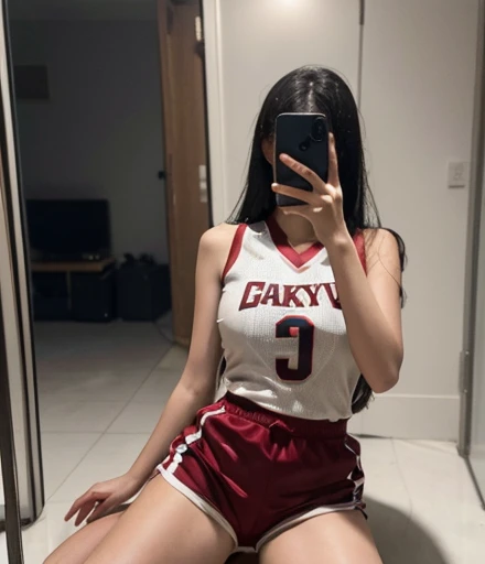 night hotel,inside the room,full body,one 30 years old lady,slender body,she’s wearing heavy makeup,she’s wearing glasses,brown short bob hair,rage,glaring,serious,(she’s wearing baseball cap,parker with hoodle,shorts,high cut sneakers)