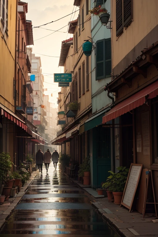 ((masterpiece)),((best qualityer)),((High detail )),((realistic,))
Industrial-age cities, deep canyons in the middle, architectural streets , bazaars, Bridges, rainy days, steampunc, european buildings
