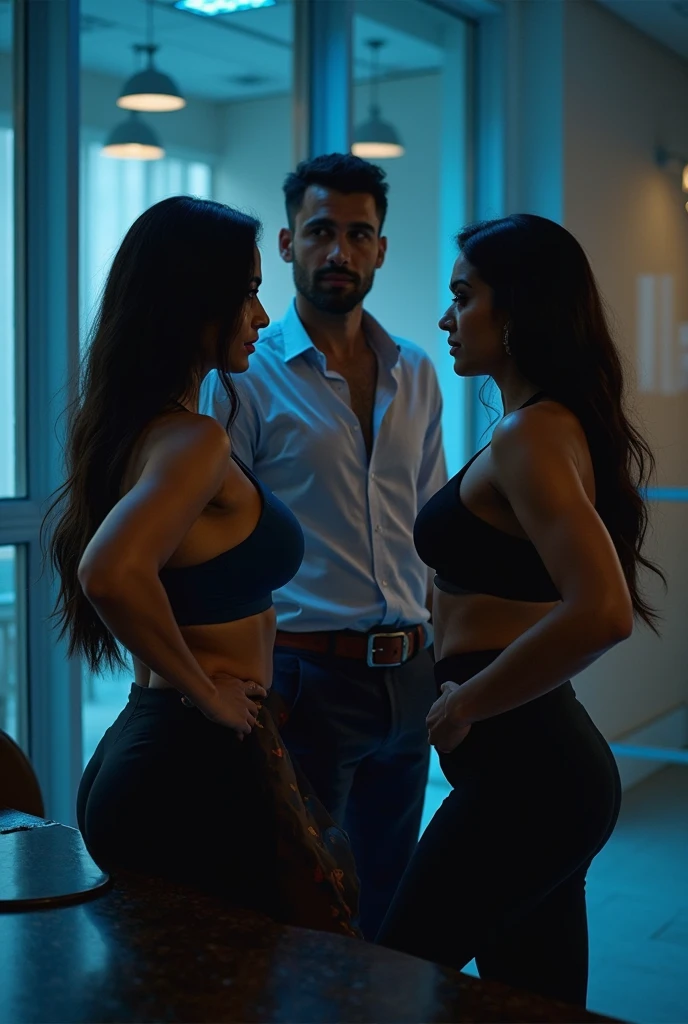 Indian couple, with black man, cuckold