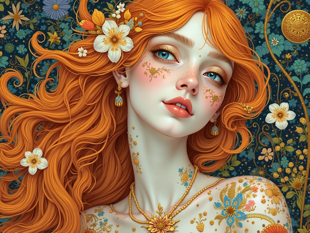 (highres, realistic:1.37), beautiful detailed eyes, beautiful detailed lips, longeyelashes, curvy figure, confident smile, elegant pose, vibrant colors, regency era, by norman lindsay, bokeh, oil painting style, soft lighting, romantic setting, blooming flowers, flowing dress, graceful movement, delicate features, alluring gaze