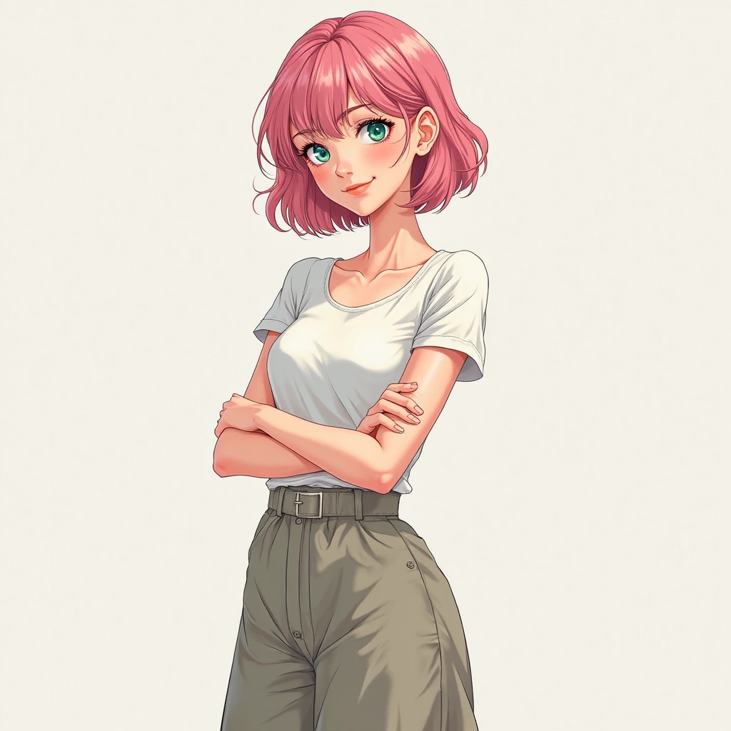 anime girl avec de gros seins posant dans un haut jaune et un jean, séduisante fille d’anime, Ilya Kuvshinov. 4 km, [ Art numérique 4 km ]!!, Style Anime 3D réaliste, Jolie fille d’anime, Artgerme extrêmement détaillé, Oppai, Style anime 4 K, Rendu photo réaliste Anime girl, Anime hyper réaliste, style anime. 8k