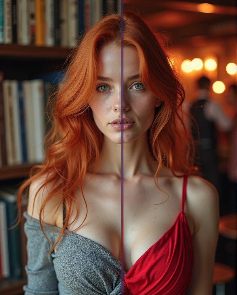 standing, looking at viewer, upper body of a beautiful spanish woman, very long blue hair, city, cyberpunk, night, breasts<lora:clothing_slider_v10:-4>, ziprealism, detailed background, crowd