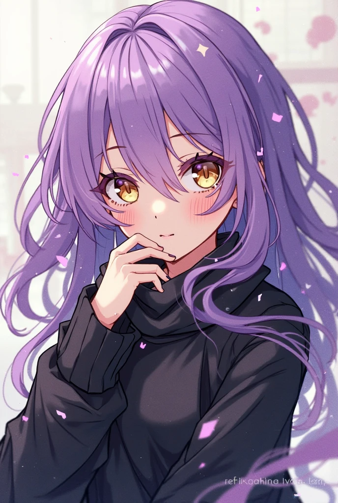 ((best quality)), ((highly detailed)), masterpiece, absurdres, (detailed eyes, deep eyes), (1girl), dynamic pose, upper body, <lora:hairdetailer:1>, <lora:Hex_Maniac_Pokemon:.7>, Hex_Maniac_Pokemon, dark purple hair, long messy hair, ahoge, purple headband, black eyes, @_@, small breasts, smiling, purple, long sleeved turtleneck sweater dress, (indoors, in a casino)