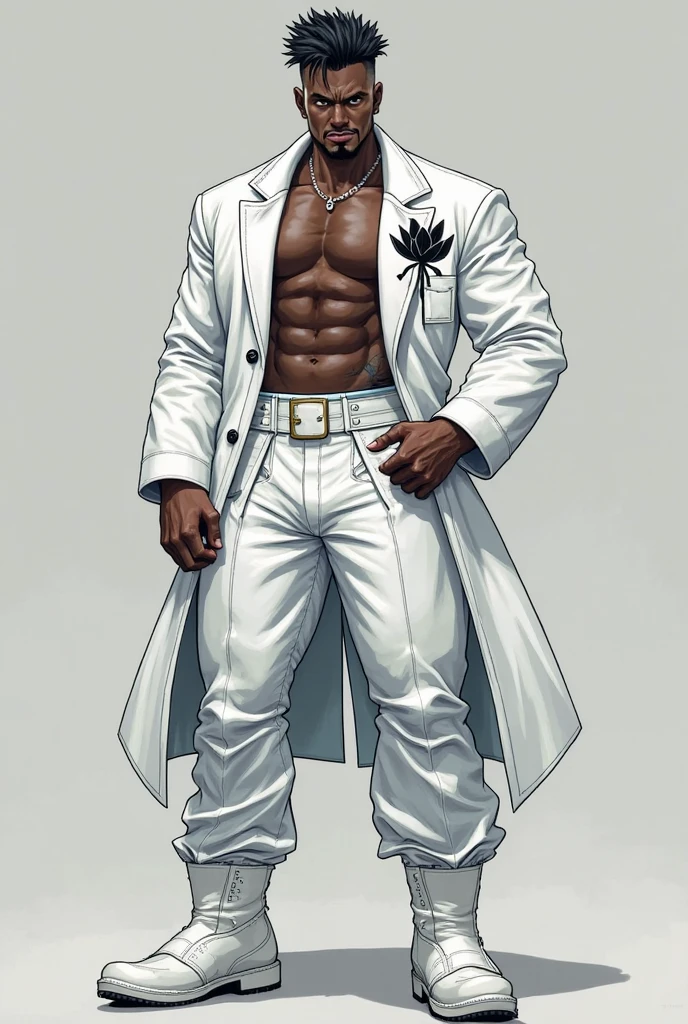 Make a manga character, 1 20 year old black man, manga art, black and white, manga style,mangaka