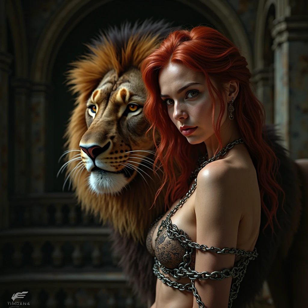 "emblem "Secular lions". There must be a lion on the emblem. In a carnival mask. Half-turn. in a hat."