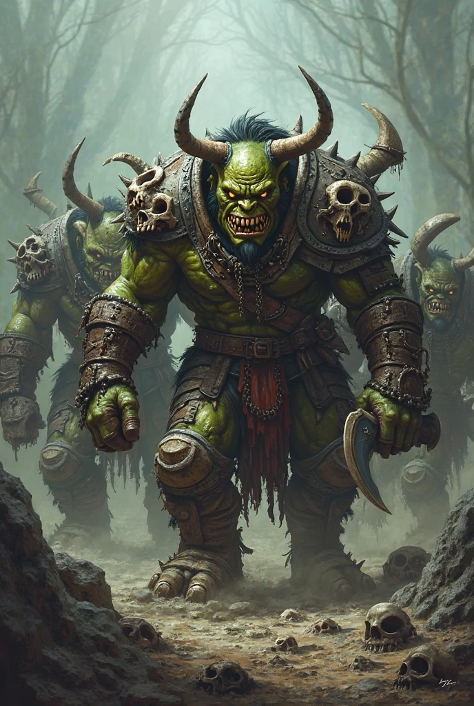 Digital painting, Ork Meganob, Bad Moons Klan, Powerful Pose, crude yellow and black armor, battle damage, gritty, wielding power klaw in left hand,
extremely detailed, expressive, grimdark, bold lines, dynamic composition, impasto, volumetric lighting, matte painting, vignette, soft edges,
By Haoyuan Li.
<lora:Ork-Boyz:0.85>