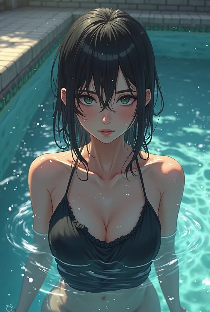 Realistic photos、Focus on the face of a cute high school girl、Bikini