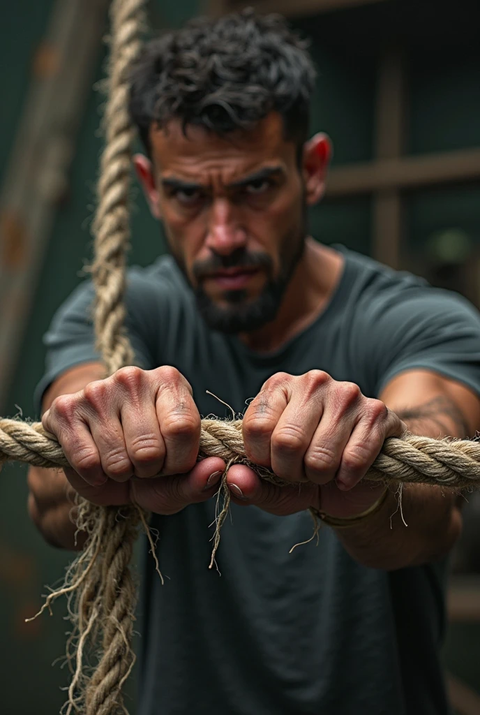 Tie a man with rope