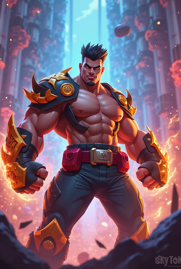 Hombre, muscular, robusto, Grom Brawl Star