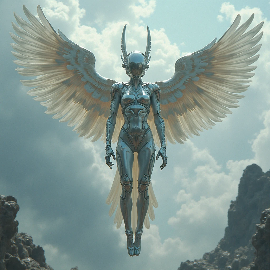 Impressive quality, dynamique,DonMDr4g0nXL woman from behind,wings attached to the back, Description anatomique des muscles du dos, (Draconide:0.25) necrotic blue lava, Winterfell in the Mediterranean biome