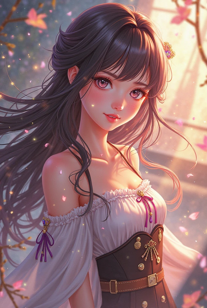(best quality,4k,8k,highres,masterpiece:1.2),ultra-detailed,(realistic,photorealistic,photo-realistic:1.37),acrylic painting,beautiful Brazilian model in a uniform outfit with downy hair,beautiful Brazilian model with extremely colorful brown hair and detailed facial features,beautiful Brazilian model standing in a beautiful garden surrounded by a starry sky,brown hair,beautiful Brazilian model wearing a vibrant pink and teal uniform outfit,beautiful Brazilian model with intricate accessories,cat ears,beautiful Brazilian model posing gracefully with her hands on her hips,beautiful Brazilian model with long flowing twintails,beautiful Brazilian model with bright brown eyes and rosy lips,beautiful Brazilian model with a joyful expression,beautiful Brazilian model in a dynamic pose with cherry blossoms falling around her,beautiful Brazilian model surrounded by colorful flowers and butterflies,beautiful Brazilian model's uniform adorned with cute bows and lace details,beautiful Brazilian model with an enchanting smile,beautiful Brazilian model with soft, pastel-colored shading,beautiful Brazilian model with a magical glow illuminating her,beautiful Brazilian model in a picturesque setting with a winding path leading to a magnificent castle,beautiful Brazilian model with a fairytale-like background,beautiful Brazilian model with a soft, dreamy atmosphere,beautiful Brazilian model with a subtle bokeh effect,beautiful Brazilian model standing under a sunny sky,beautiful Brazilian model with a warm, golden sunset in the background,beautiful Brazilian model surrounded by twinkling stars and colorful nebulae,creating an ethereal and captivating artistic masterpiece, sitting down.