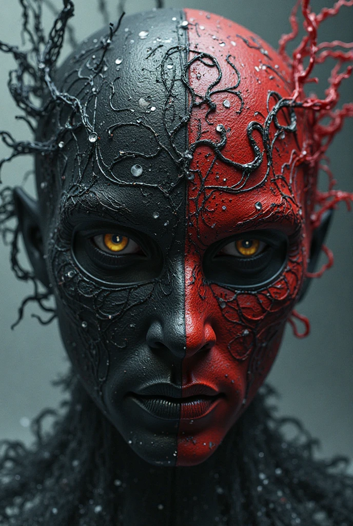 (Aschenhardt Style:1.4), Masterpiece, Best Quality, High Quality,(Dark shapeless creature with dark red glow and red eyes and surrounded by darkness:1.2), (in profile), (Darkness:1.2), Abstraction, Deep Sea, Award-winning photography, Depth of field, HDR, Very detailed, Trending in art stations, Trending in CGsociety, Complex, High detail,(Masterpiece:1.2, Best Quality), (Best Lighting, Very Delicate and Beautiful), (Best Lighting, Very Delicate and Beautiful), (Beautiful Detailed Face), (Detailed Eyes and Detailed Face:1.2), Dark Fantasy, (Young Girl, Little Beast, 1girl, Solo, Crazy Smile, Pale Skin,19 Piercings,((tattoos all over body,Tribal tattoos all over legs)) gray hair, glowing red eyes, dynamic angle, vampire), (get chains, magic circles, graffiti on the wall, in the background)),get demons to be summoned), magic thunder, pointy_ears, fangs,demon wings,demon horns,blood on face,blood rain,blood mist,(depth of field),high contrast,(blood splash:1.4),cowboy shot,full body, black lace up thigh boots,shout, Sacrifice, Magnificent Stage