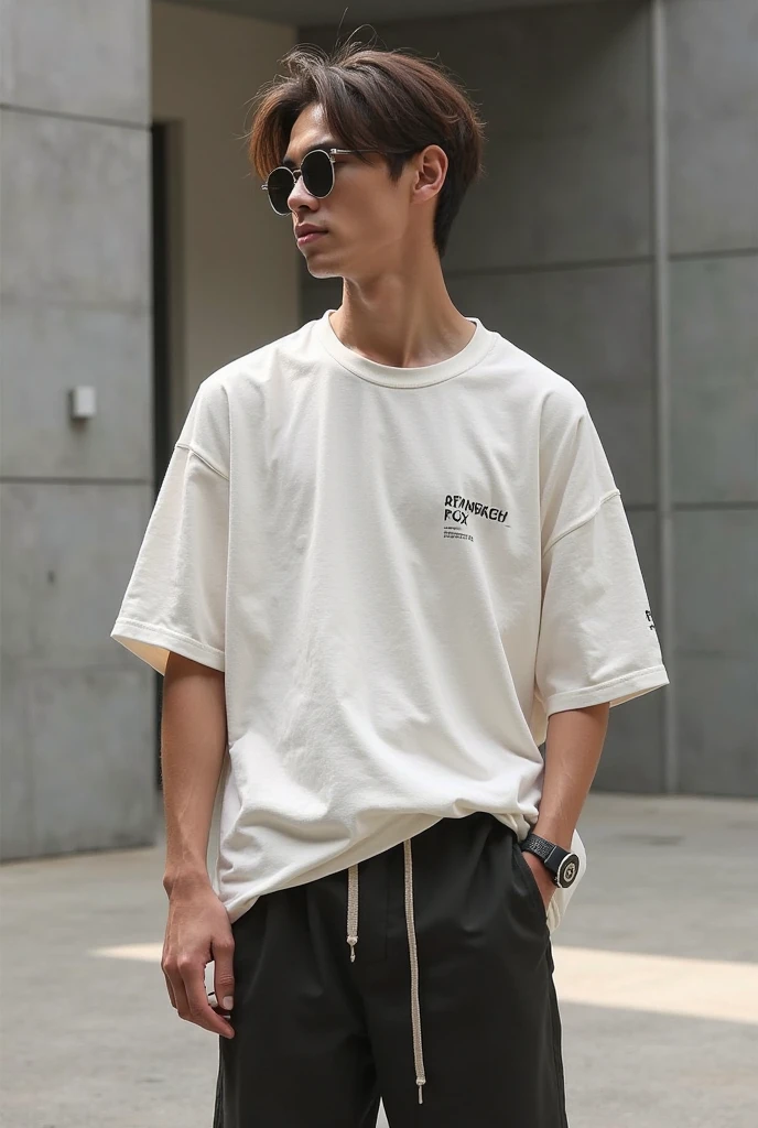 Male model with pants and t-shirt 