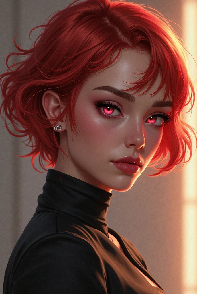 Vampire, yeux rouge rubis, Divinity, (particles effects around his head, beaucoup de particules effect) tatouage, maquillage, Paysage de nuit qui passe, Une belle fille avec, UHD Portrait, (High quality) (ultra details) Regarder le spectateur en tenue de ville de style hip-hop; different, colourfull, cheveux longs blanc 🌈