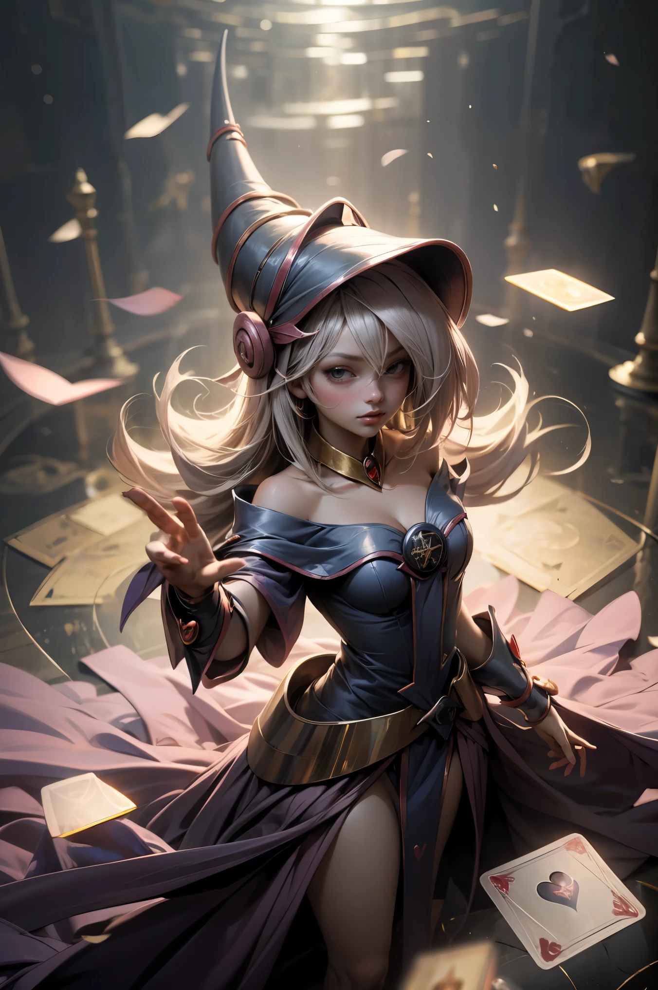 A magic wand with a beautiful crystal ball used by witches、