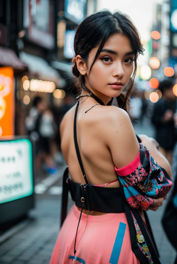 (shibari, Put your arms behind your back:1.4), thin, (Wide Hips, Thick thighs), Excited, Happy, to, View the viewer, Arms tied, Put your arms behind your back, Kneel, (Crop top, tie, Pencil Skirt, Wrap around your neck), Inside the office building, (Master Parts), (Better Quality:1.2), Absurd, Intricate details, (Highly detailed skin:1.2), Ultra-realistic 8K CG, Perfect Face, Impeccable, Master Parts, One person, Street Corner Background,Put your arms behind your back, (shibari:1.21), Colored Hair, Long Hair, alone, Bondage Costume, Ruler,BDSM,(Embarrassing:1.21),