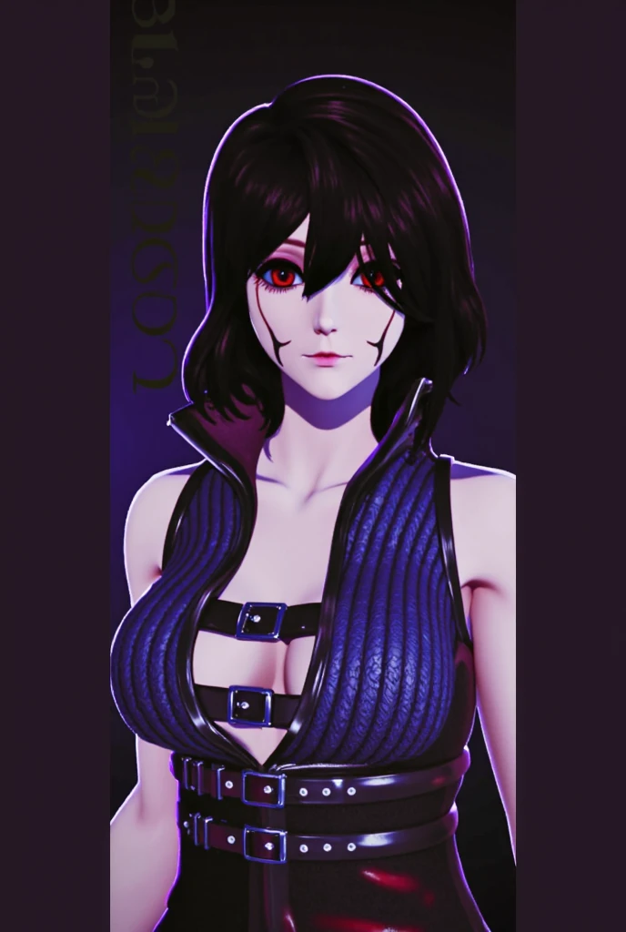 E girl hair cut Bob semi naked porttait head onE girl hair cut Bob (((porttait))) (((head on))) (((eyepatch))) (((#objects
#eyes
#details
#glowing eye)))