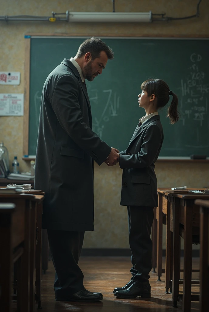 catholic school classroom elderly teacher has pants , is the teacher is a man, In the classroom of a Catholic school there is an old school teacher., An old man, An old gentleman, a teacher OMS asks at only one of the 10 alluring youngest skinny alluring girls in the class to come to the blackboard. The old schoolteacher lifts the skinny man's pleated skirt, pretty young face ,female student, OMS is in front of the class at the blackboard , Old gentleman old master is upskirts cute teens, seductive skinny body younger girl. the old master gentleman lifts the pleated skirt with one hand , He has his hand in his underwear inside his pants . can see that he has an erection by seeing under the skirt of of the alluring female student, OMS (seductive girls tease other students) in front of the class on the blackboard upskirt, , An image of a classroom in an English Catholic school., An old Catholic teacher asks one of the 10 young women studying to come to the blackboard, They are dressed in pleated skirts., a white blouse, knee length wool socks, as English Catholic school students. The light shines through the school's stained glass windows.. On the scene there is an old school teacher., and 10 young girls. A teacher asks a young student to come and explain the lesson on the blackboard.. the old gentleman school teacher man lifts the pleated skirt of the female student OMS is in front of the class at the blackboard, The teacher is next to him and corrects the exercise.. The other students sit at their desks and look at the blackboard... The photo is in front of the black board.. Various teenage student girls crowd . the teacher is a man. the old gentleman school teacher man lifts the pleated skirt of the female student OMS is in front of the class at the blackboard. The old teacher upskirting the girl .The old man