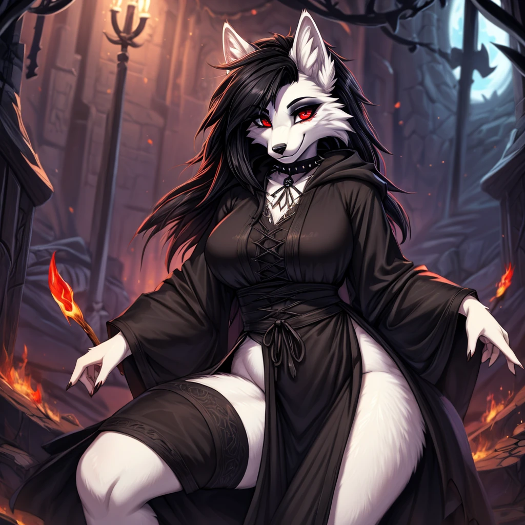 Satanic Collie bikini big tits ritual with an ax blood