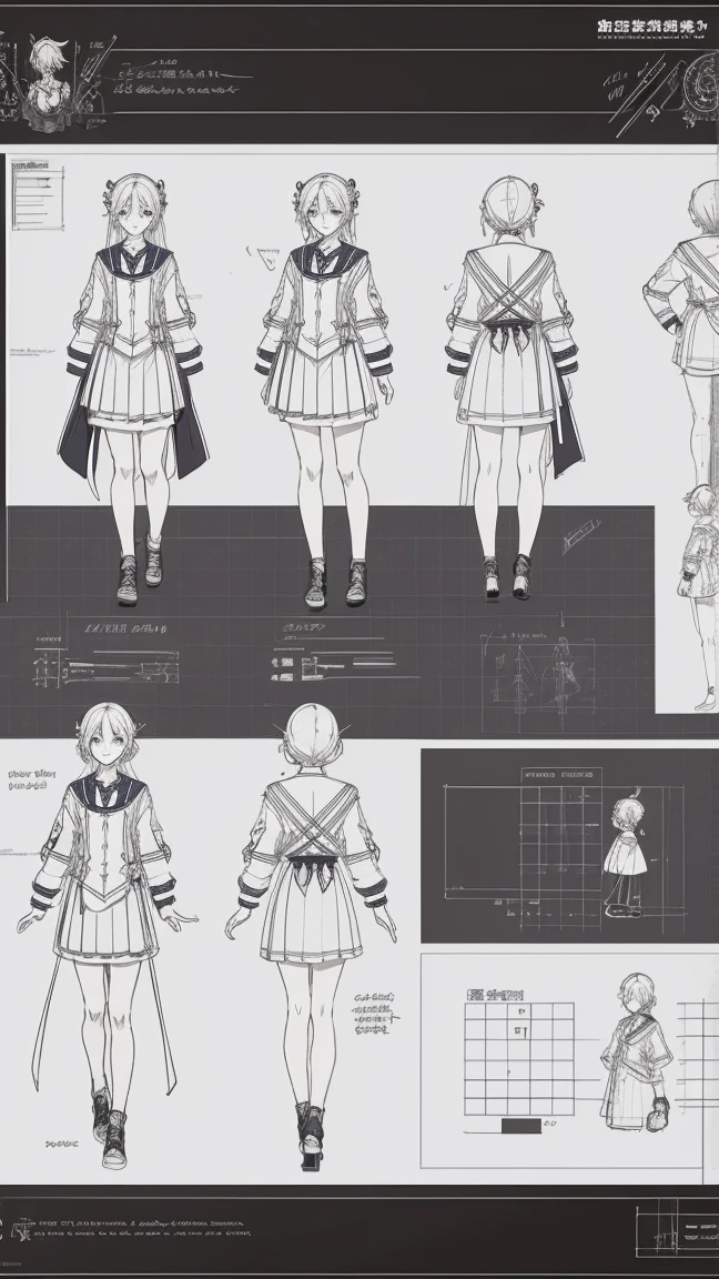 Female original character reference sheet adoptable,