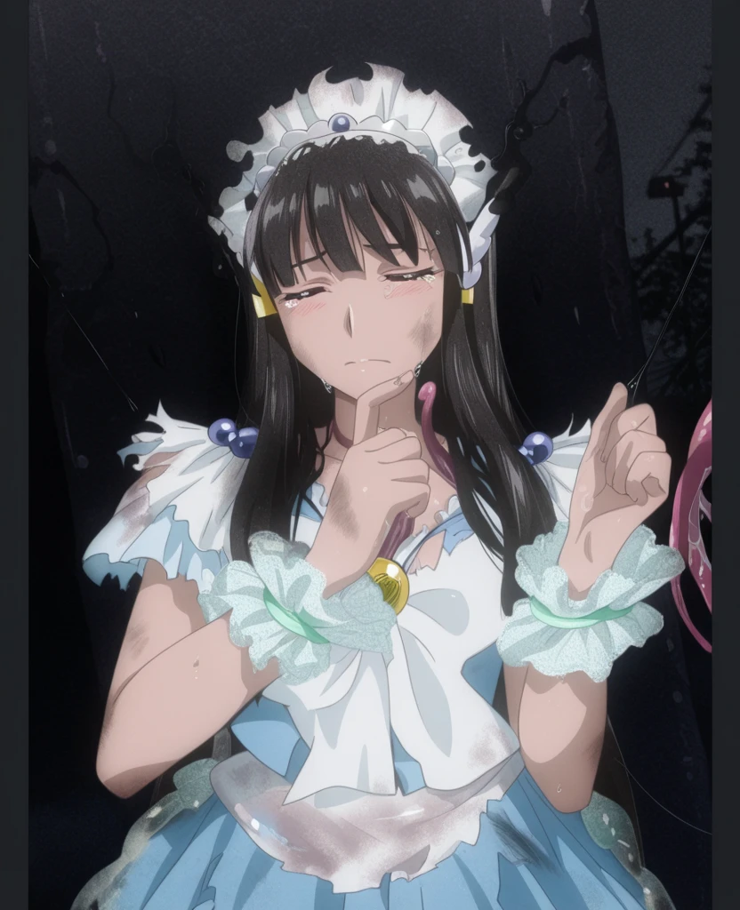 nsfw,uncensored,(super fine illustration,8K CG wallpaper,best quality,extremely detailed,ultra high res,best aesthetic),(cowboy shot,from front),1girl ,idolmaster, ((yukimi sajou)), (12yo,beautiful girl),((((beautiful dark orange eyes)))),(((beautiful dark blue hair))), (((midium straight hair)))),(((Blunt bangs))),(wet skin),(sweat),(steam),((flat chests,very small breasts)),((mini)),(petit)),(gorgeous wedding dress:1.5),(wedding veil, white corset, white lace legwear, nipple, white wedding grove:1.3), ,(open clothes),(wet clothes),(first round),half-closed eyes, orgasm face, O-face, blush cheeks, arched back, (vaginal penis:1.2), (a Faceless male), ,(((carrying sex))),hetero, man in below, (intense Sex:1.7), (cum out:1.2),(red carpet),(((multiple boys, peeing on a girl,multiple penises, gangbang, holding penis))),((??????? torogao, saliva trail, nose blush,one eye closed,out tongue)),cleavage of the breast,happy,((smile:1.9),((cum on body:1.9)),((cum on face:1.9)),((cum on hair:1.9)),(Bukkake, cum in mouths:1.3),(vulgarity),((wedding chapel:1.5)), (indoor, church, many stained glass window),look at viewer,
