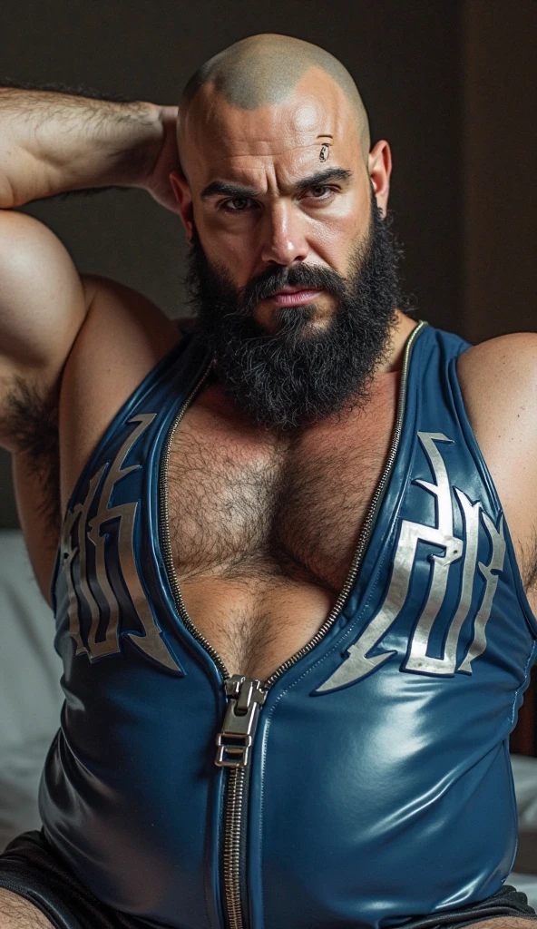 Mexican teen wrester jock with his penis and balls hanging out of his wrestling singlet. ((Black body hair)) ((Black chest hair)) ((Thick, full black chest hair)) ((Gigantic penis)) ((Low-hanging balls)) ((Hairy balls)) ((Wrestler)) ((Latino teen)) ((Mexican teen)) ((Fade haircut)) ((Smiling deviously)) ((Thick, full bushy black armpit hair)) ((Extremely handsome)) ((Realistic)) ((Young)) ((Goatee)) ((wrestler)) ((wrestling singlet)) ((singlet))