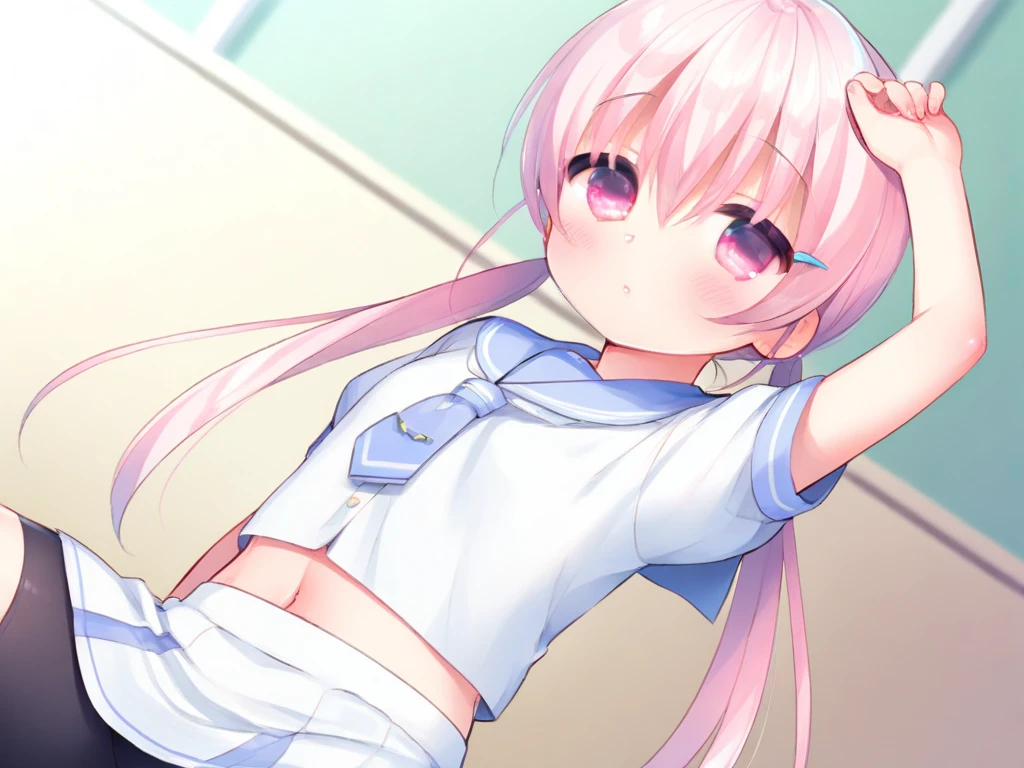 mastepiece,girl,cute,low length,Long Hair,Shorts,chest,Ecchi,Bending down